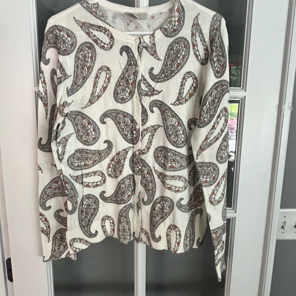Paisley Patterned Cardigan